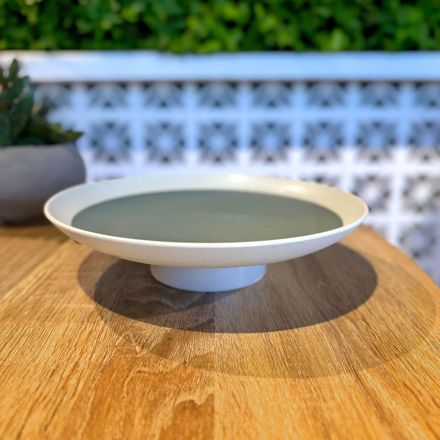 MELAMINE EIRTH SEA GREEN DEEP PLATE 240MM